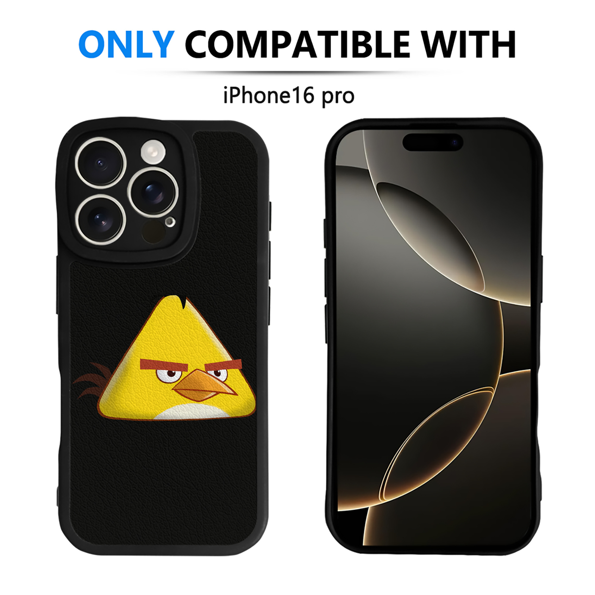 （画像用） Angry Birds アングリーバード 【iPhone 16シリーズ対応】シリコンスマホケース（レザー調） 材質：シリコン